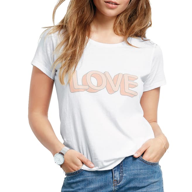 hush White/Blush Chunky Love T-Shirt 