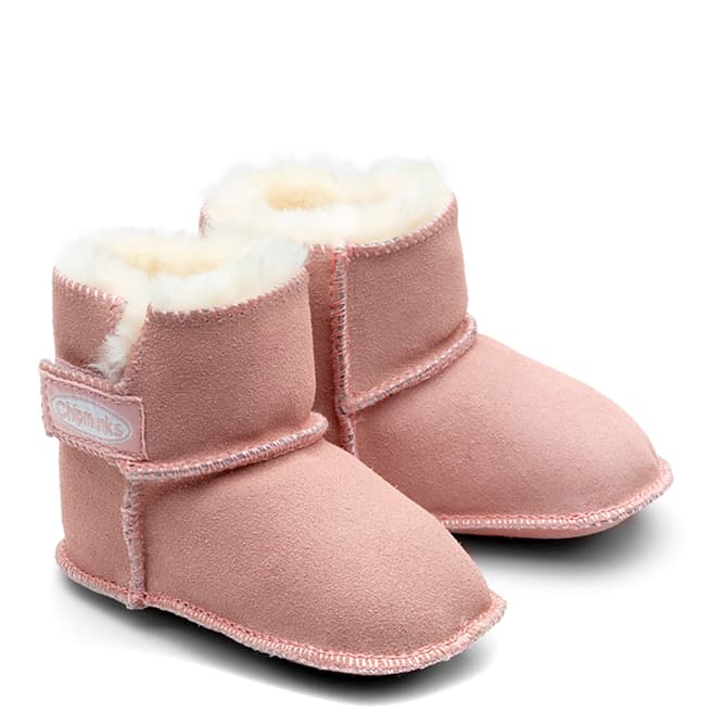 Chipmunks Pink Jojo Baby Slippers
