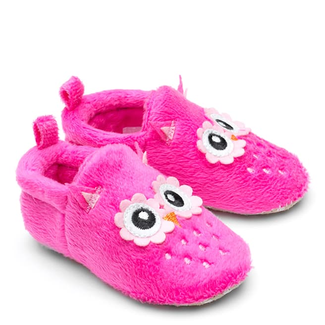 Chipmunks Pink Clover Baby Slippers