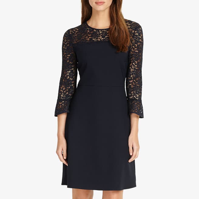 Phase Eight Navy Esme Lace Dress