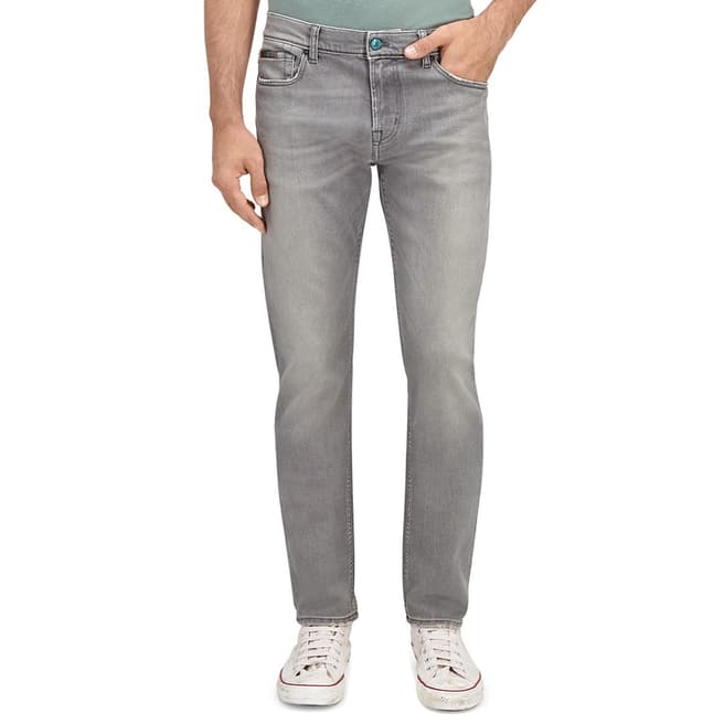 7 For All Mankind Light Grey Slimmy Stretch Jeans
