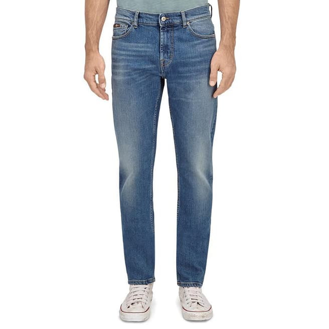 7 For All Mankind Mid Blue Slimmy Stretch Jeans