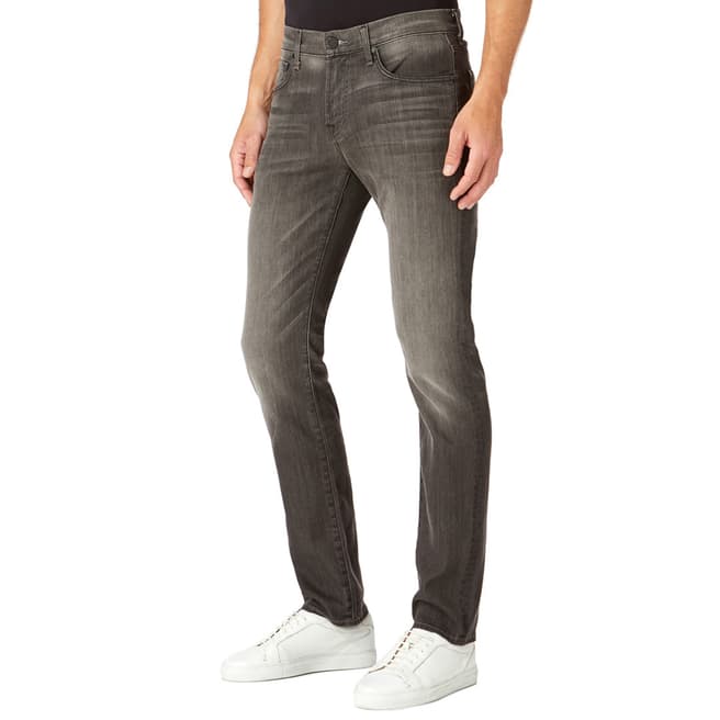 7 For All Mankind Grey Airweft Slim Stretch Cotton Jeans