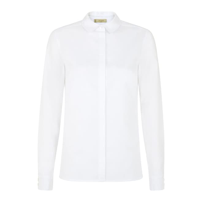 Hobbs London White Cotton Oxbridge Shirt