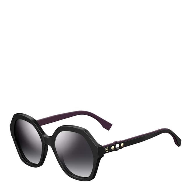 Fendi Women's Black/Violet Fendi Sunglasses 56mm