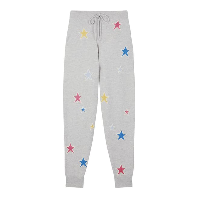 Chinti and Parker Silver Marl/Multi Cashmere Acid Star Track Pant