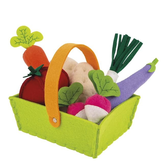 Janod Fabric Basket with 8 Vegetables