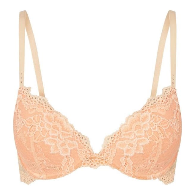 Pleasure State My Fit Peach Puree My Fit FMO Lace Push Up Plunge Bra