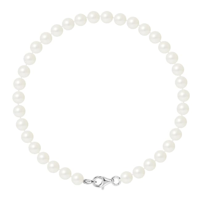 Mitzuko Natural White Silver Freshwater Pearl Bracelet 9-10mm