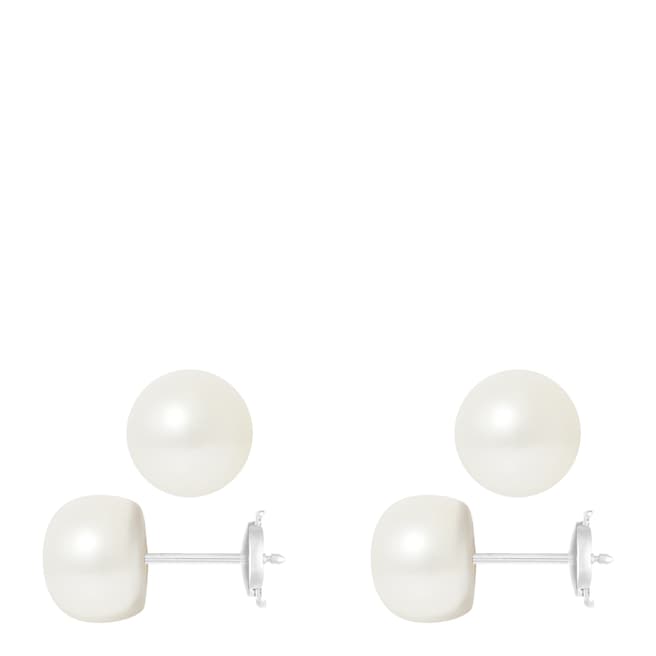 Ateliers Saint Germain White/white Gold Real Freshwater Pearl Earrings