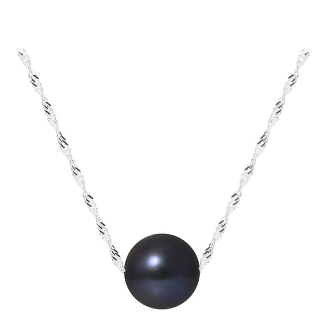 Mitzuko Black/ White Gold Real Cultured Freshwater Pearl Necklace