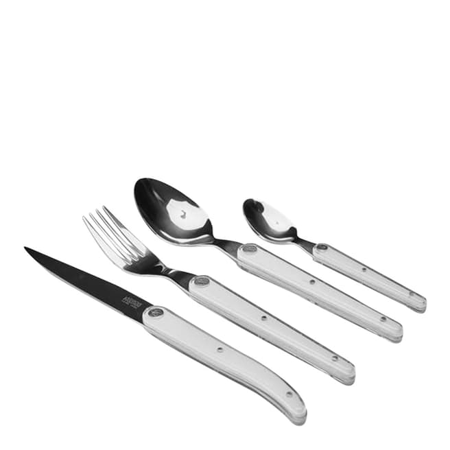 Laguiole 16 Piece White Evolution Cutlery Set
