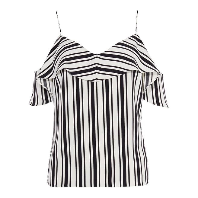 Karen Millen Black & White Striped Cami Top