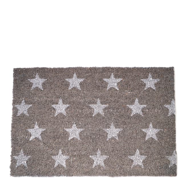 Artsy Doormats Grey Stars Coir Doormat