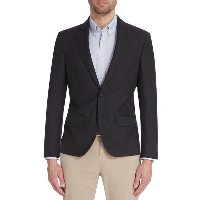 Hackett London Dark Grey Plain Mayfair Suit Jacket