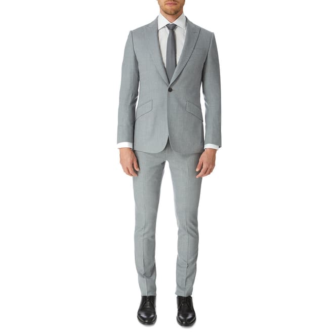 Hackett London Grey Wool Tailored Suit