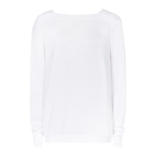 Reiss Off White Clarry Wrap Back Knit
