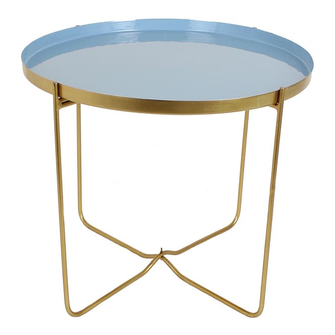 My Pop Design Blue/Gold Metal Table 61x61x50cm