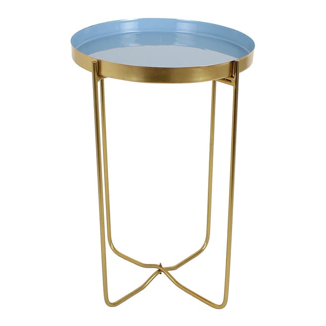 My Pop Design Blue/Gold Metal Table 40x60cm