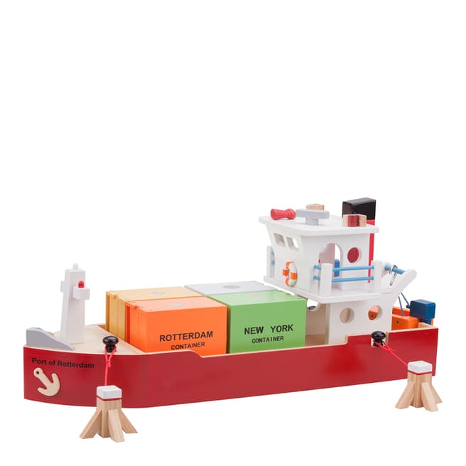 New Classic Toys Container Ship With Four Containers Toy