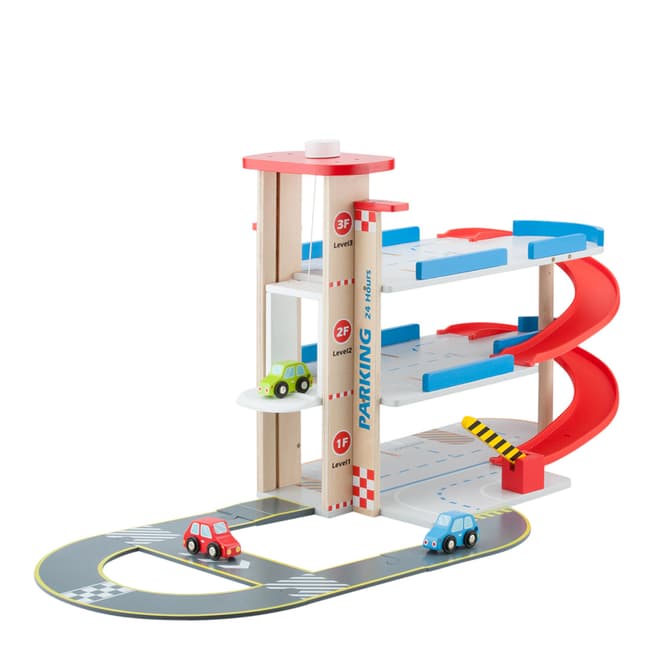 New Classic Toys Parking Garage With Track / 3 Cars Playset