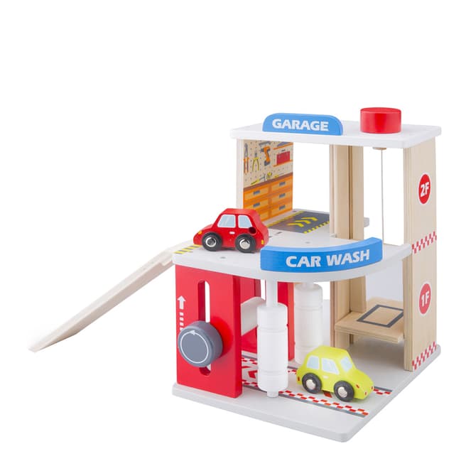 New Classic Toys Garage with Carwash and 2 Cars Playset