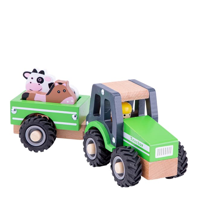 New Classic Toys Animal Playset With Tractor And Trailer