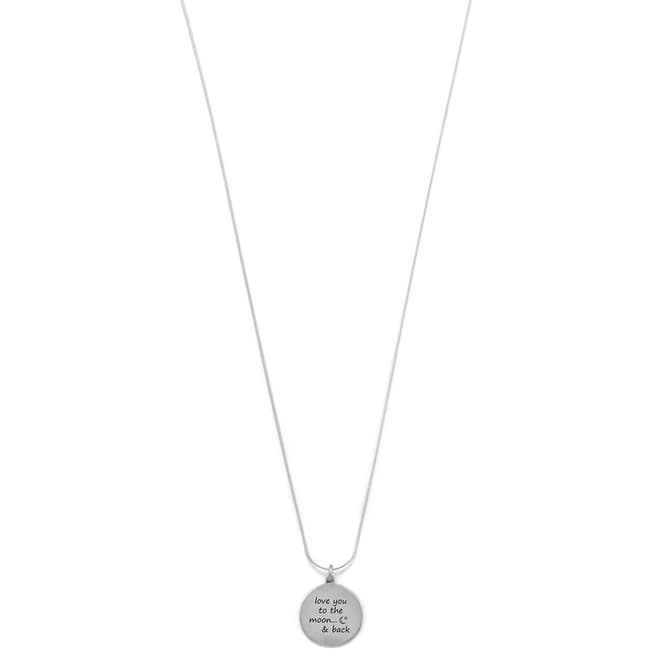 Alexa by Liv Oliver Silver Love You to the Moon and Back Disc Necklace