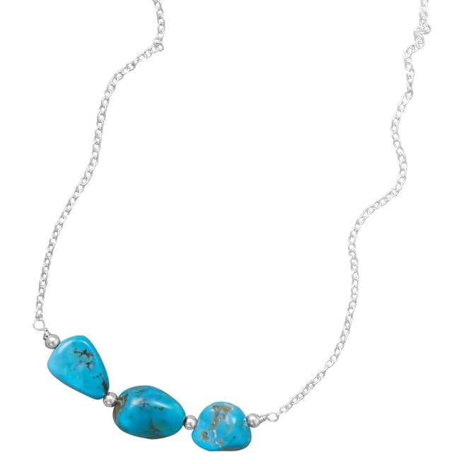 Alexa by Liv Oliver Multi Turquoise Sterling Silver Shape Necklace