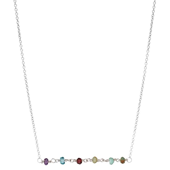 Alexa by Liv Oliver Multi Gemstone Sterling Silver Necklace