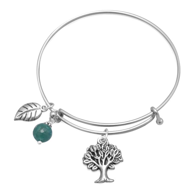 Alexa by Liv Oliver Aqua/ Silver Tree Charm Bracelet