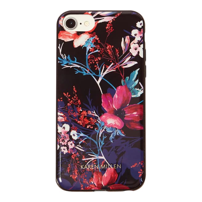 Karen Millen Black Floral Print Iphone Case