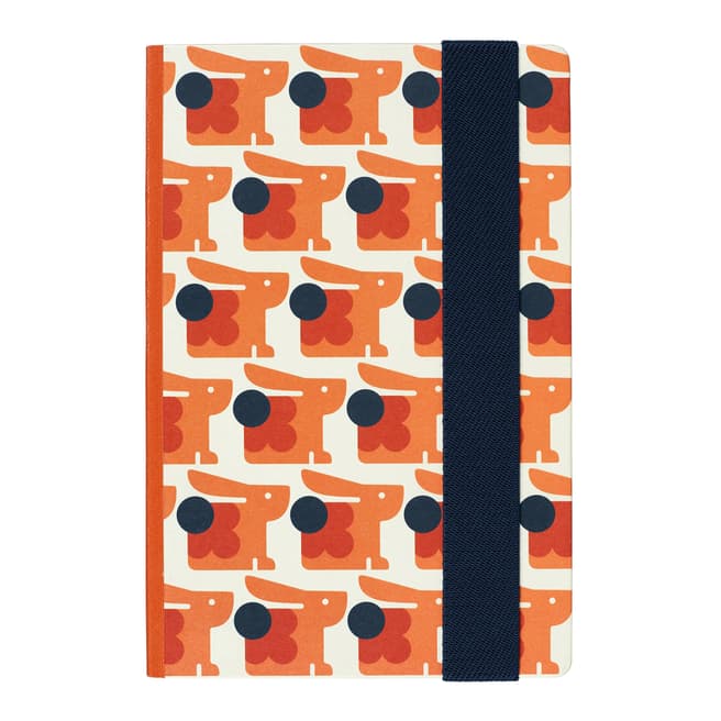 Orla Kiely Orange Bonnie Bunny A5 Hardback Notebook