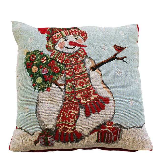 Portfolio Home Happy Snowman Christmas Cushion