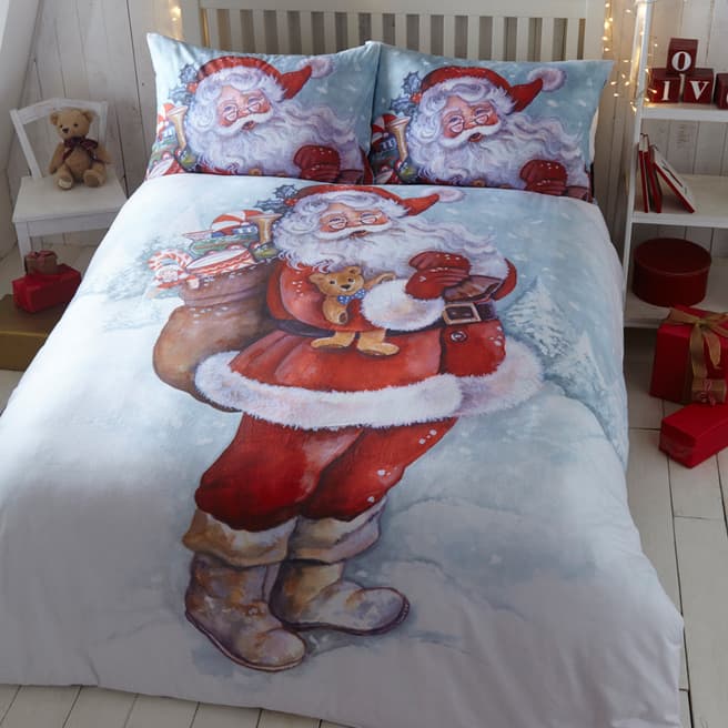 Portfolio Home Father Christmas Super King Duvet Cover Set