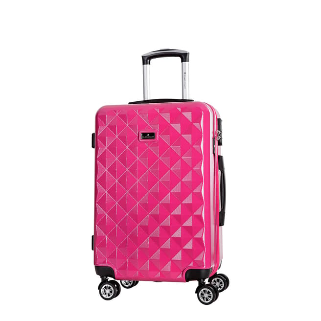 Platinium Pink Gregoria 6 Wheeled Suitcases 50cm