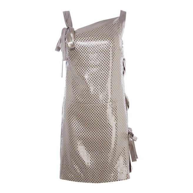 Karen Millen Silver Sequin Mini-Dress
