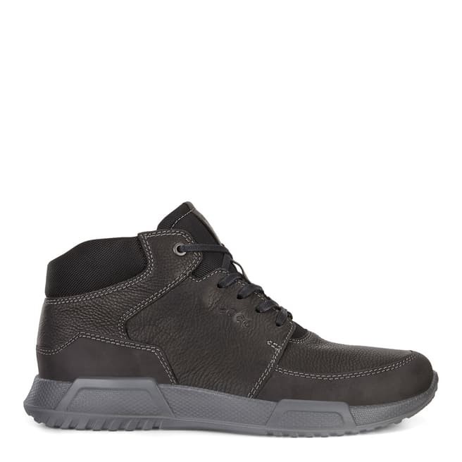 ECCO Black Leather Luca Hi Top Sneaker Boots