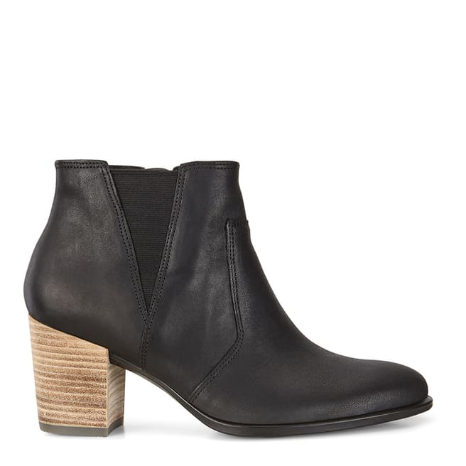 ECCO Black Leather Shape 55 Blackroad Ankle Boots 