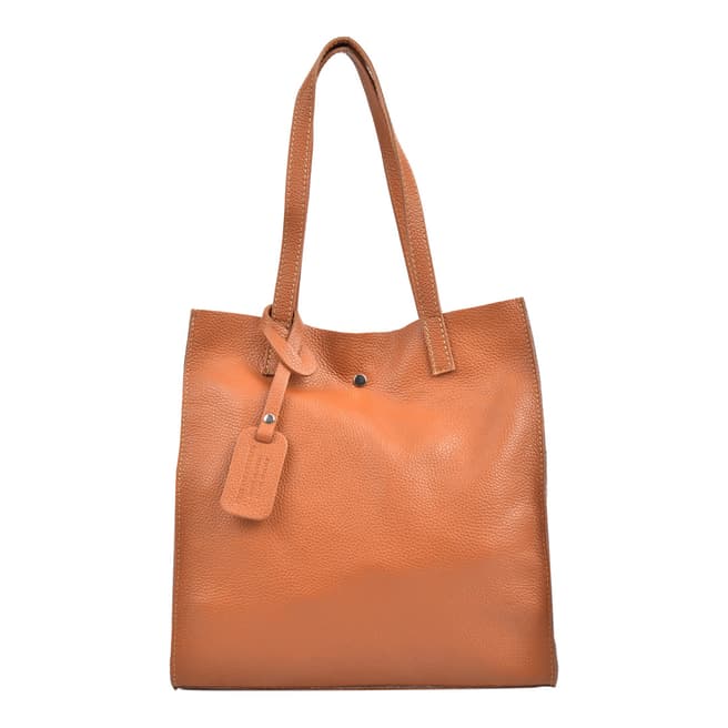 Isabella Rhea Cognac Leather Tote Bag