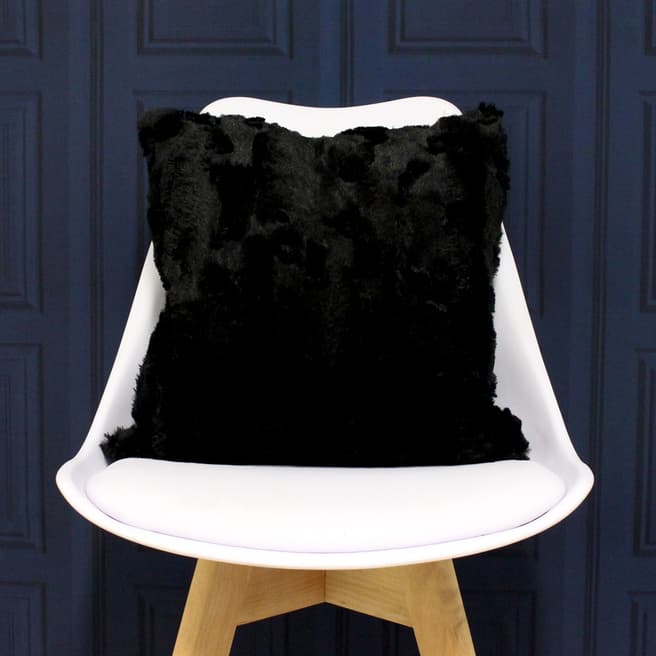 RIVA home Black Chinchilla Cushion 55x55cm