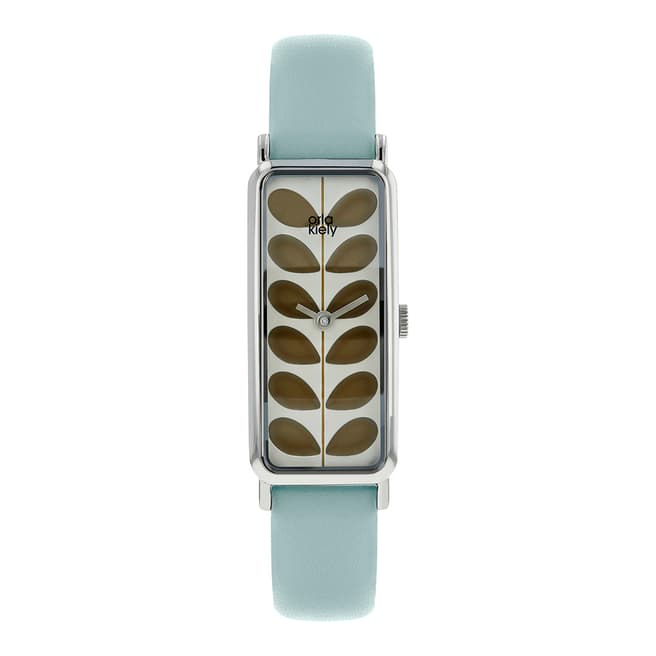 Orla Kiely Silver Stem Stainless Steel/Leather Analogue Watch