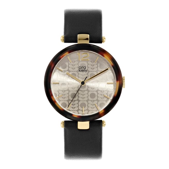 Orla Kiely Gold Maxime Stainless Steel/Leather Analogue Watch
