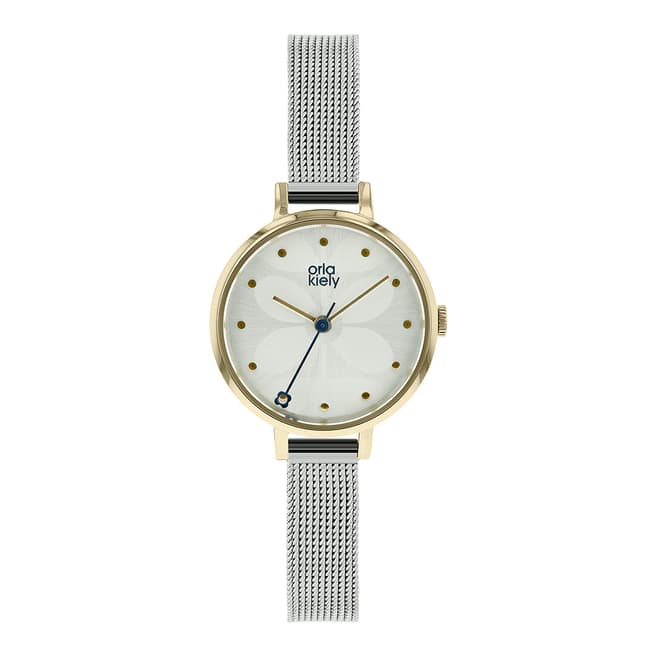 Orla Kiely Silver Ivy Mesh Stainless Steel Analogue Watch