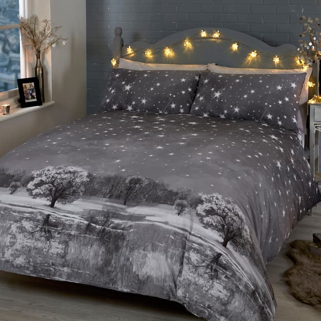 Rapport Starry Nights Double Duvet Cover Set, Mono
