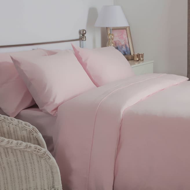 Belledorm Brushed Cotton Double Duvet Cover, Pink
