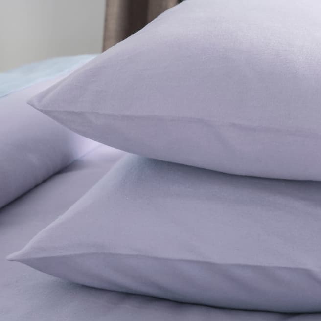 Belledorm Brushed Cotton Pair Of Pillowcases, Heather