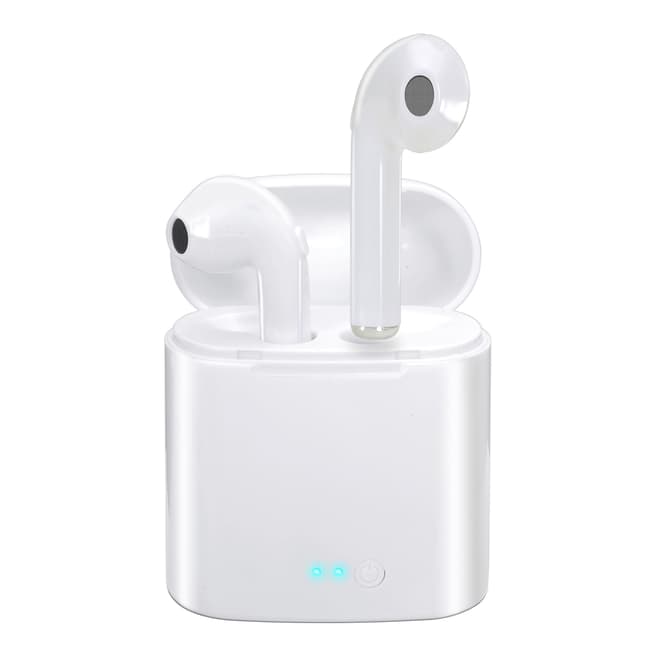 Imperii Electronics White Wireless Headphones With Portable Charging Point