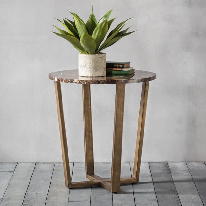 Gallery Living Ely Round Side Table, Marble