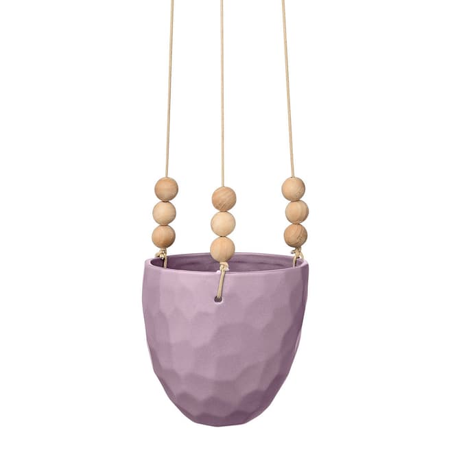 Bloomingville Purple Ceramic Hanging Flowerpot